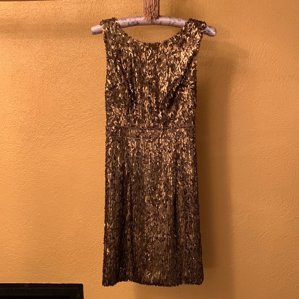 BCBG Bronze Sequin Dress, Size Small
